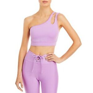 Year Of Ours Robin Tulip Purple One-Shoulder Sports Bra Size Small NWT